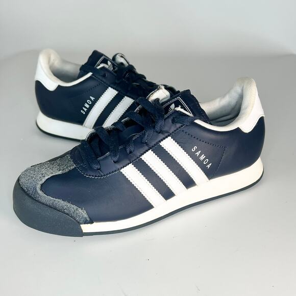 Adidas Original Samoa Running Sneakers Shoes Navy Blue G21252 Women 6.5 - Picture 1 of 14